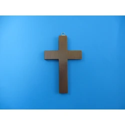 Krzyż prosty drewniany brąz rustykalny 15 cm TB